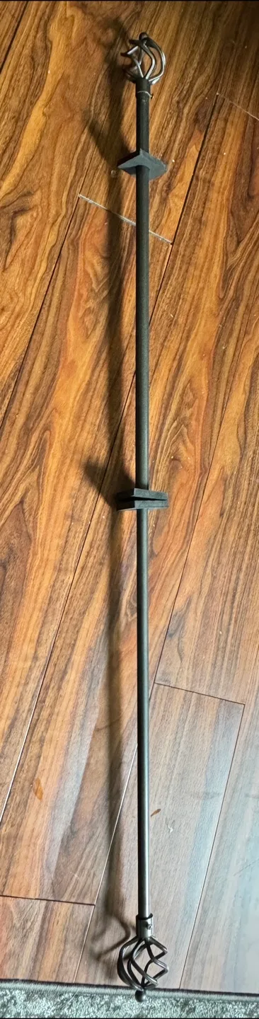 EUC - 3/4 inch Black Curtain Rods (Set of 2) image indicator(2)