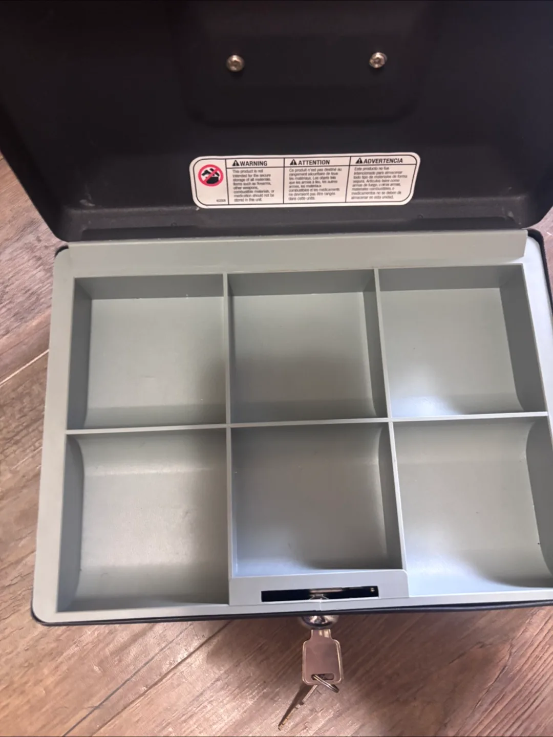 Fireproof Safe Cash Box with Keys image indicator(6)