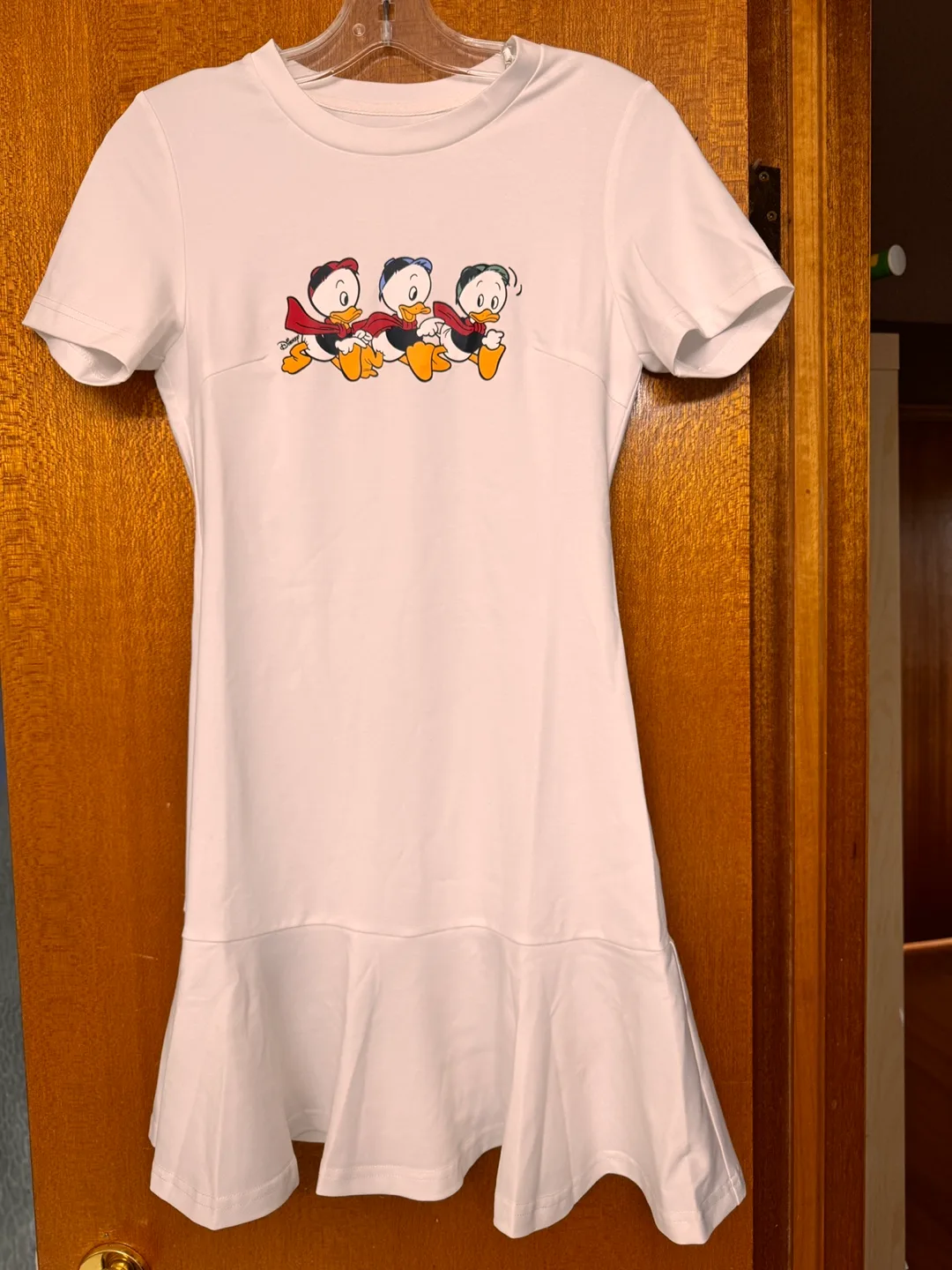 Disney Huey Dewey Louie White T-Shirt Dress Size 36 thumbnail