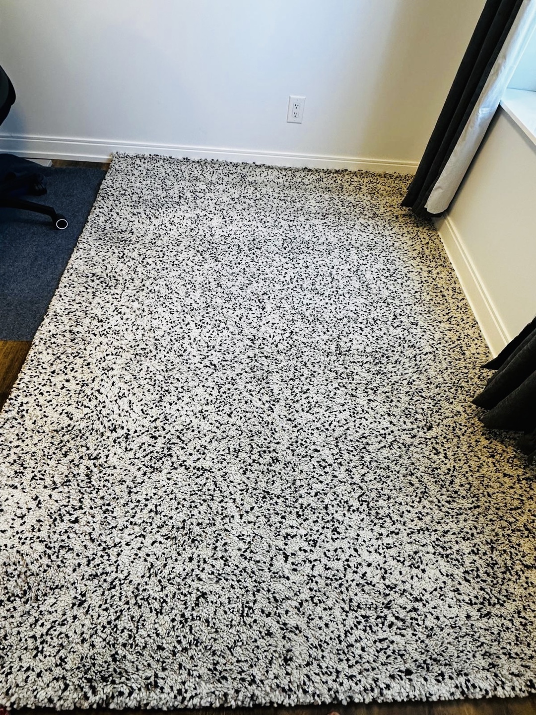 Modern Shag Rug - Black and White