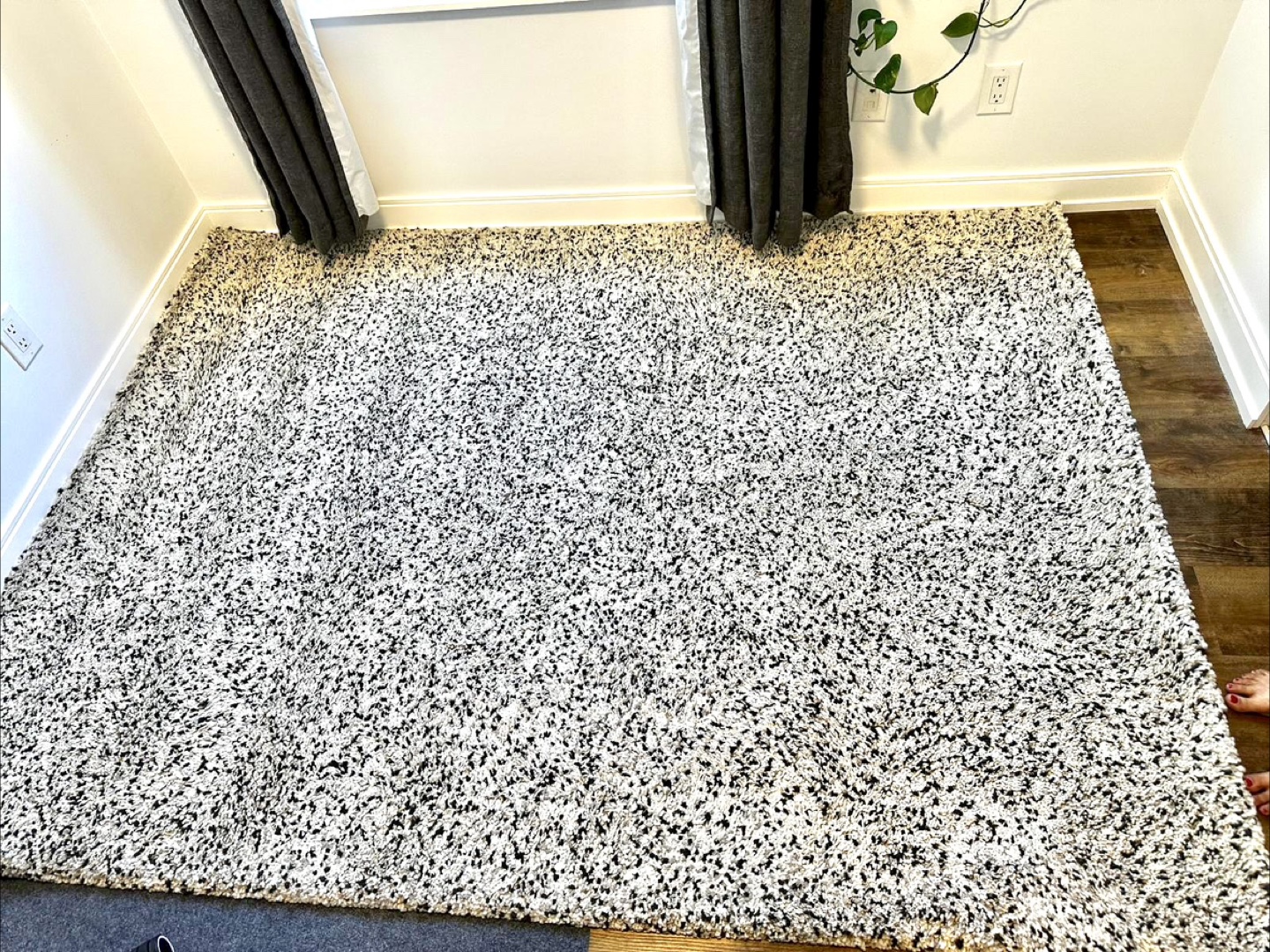 Modern Shag Rug - Black and White - photo 2