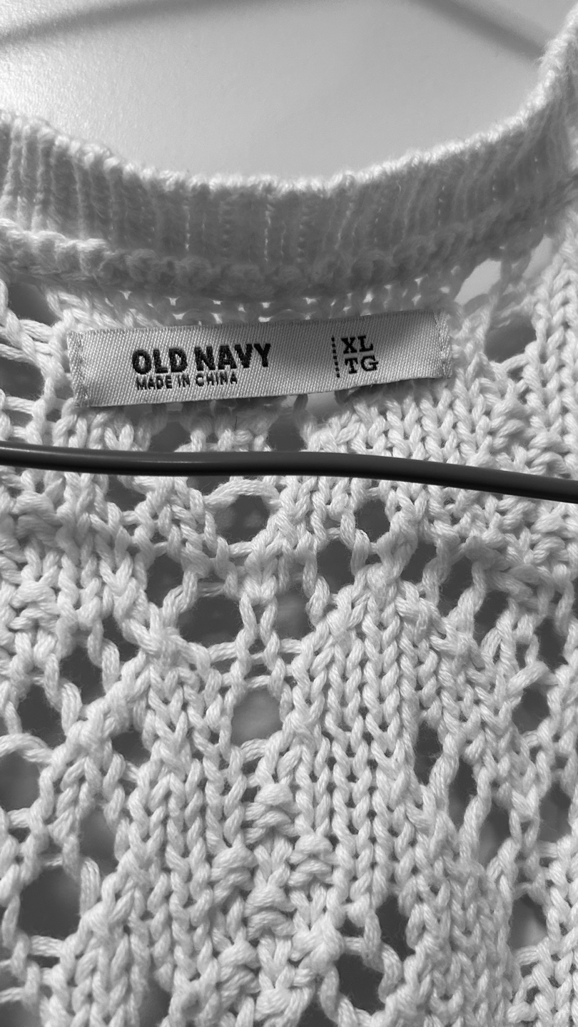 Old Navy White Crochet Cardigan - Size XL - photo 2
