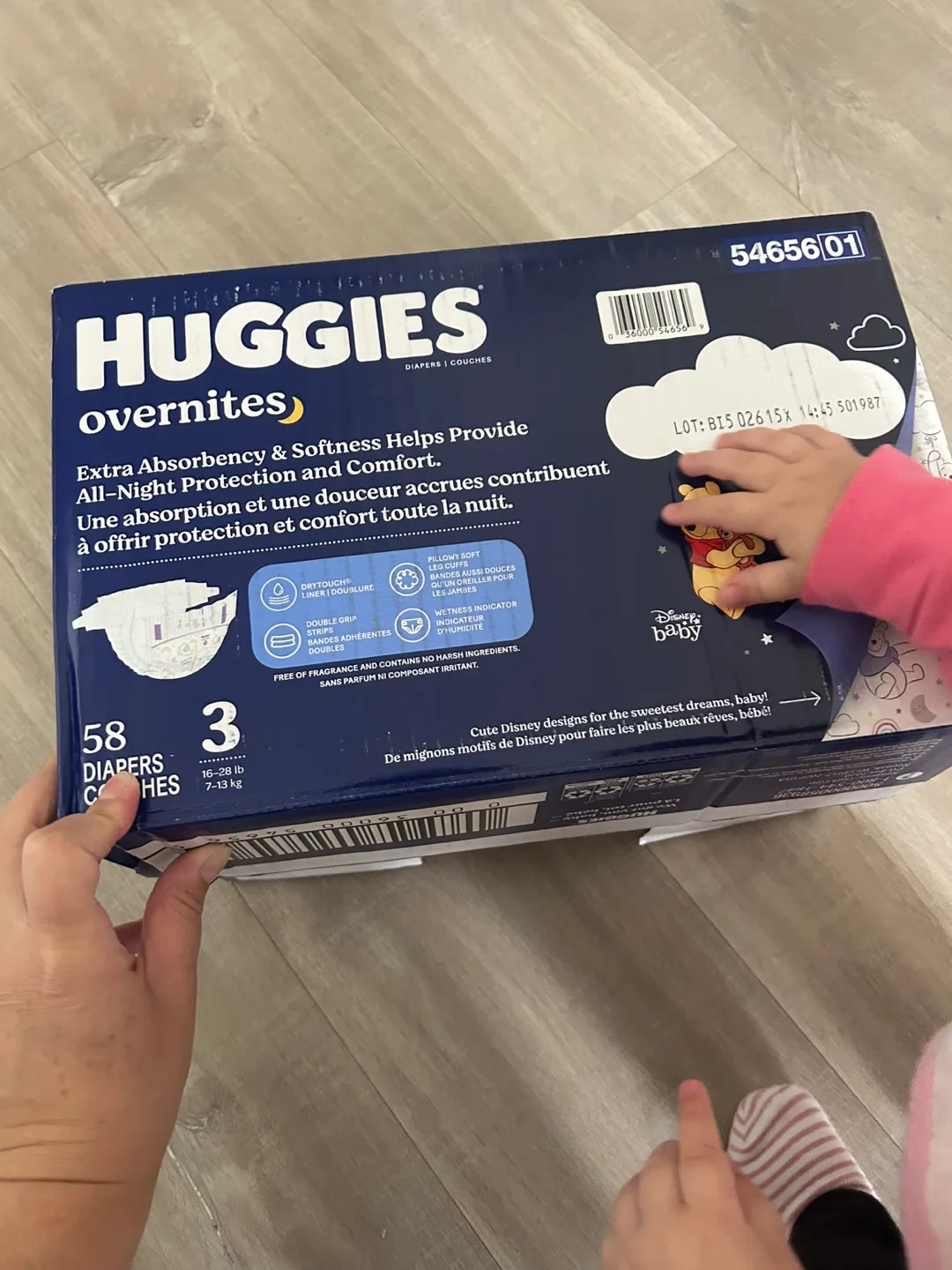 Huggies Overnites Diapers Size 3 - 58 Count thumbnail