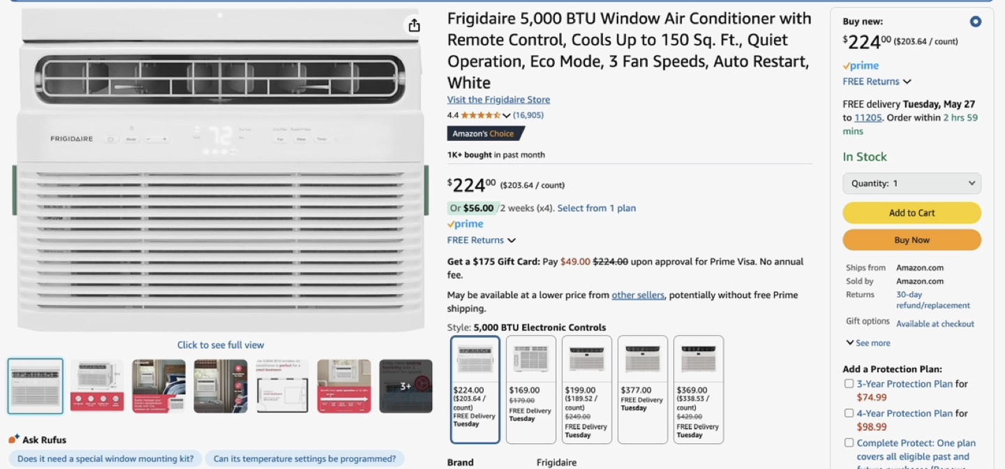 Frigidaire 5,000 BTU Window Air Conditioner - White - photo 5