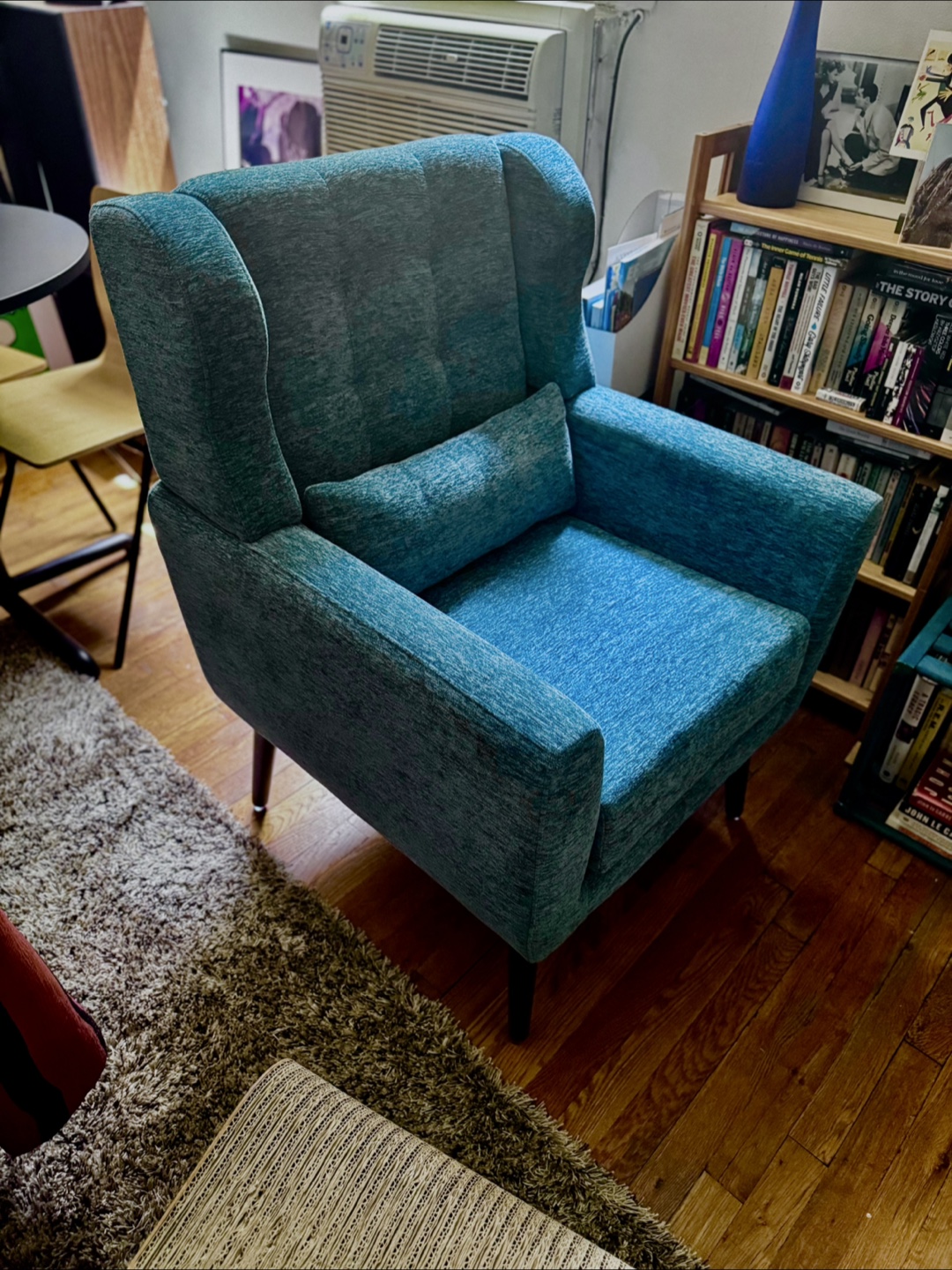 Teal Wingback Accent Chair - photo 3