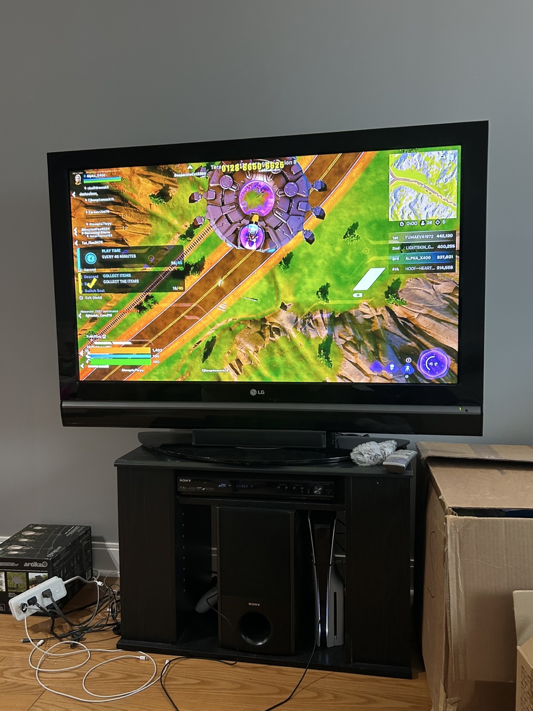 LG 55" LED HDTV & Sony 3.1 ch sound system