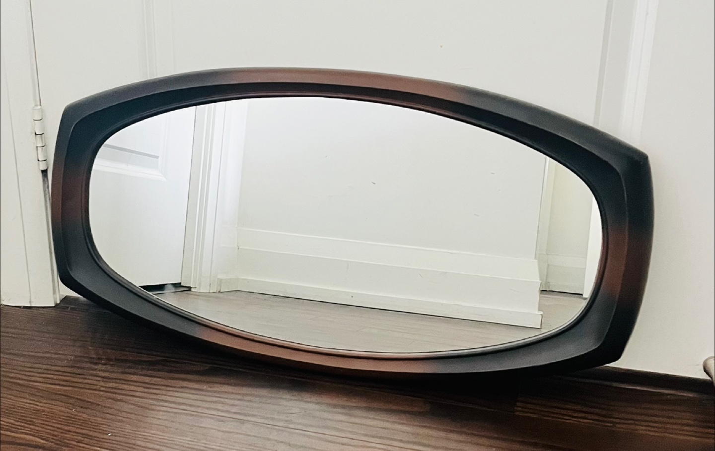 Mirror-Vintage 1960s Syrocco Mid Century Modern Oval Mirror - photo 5