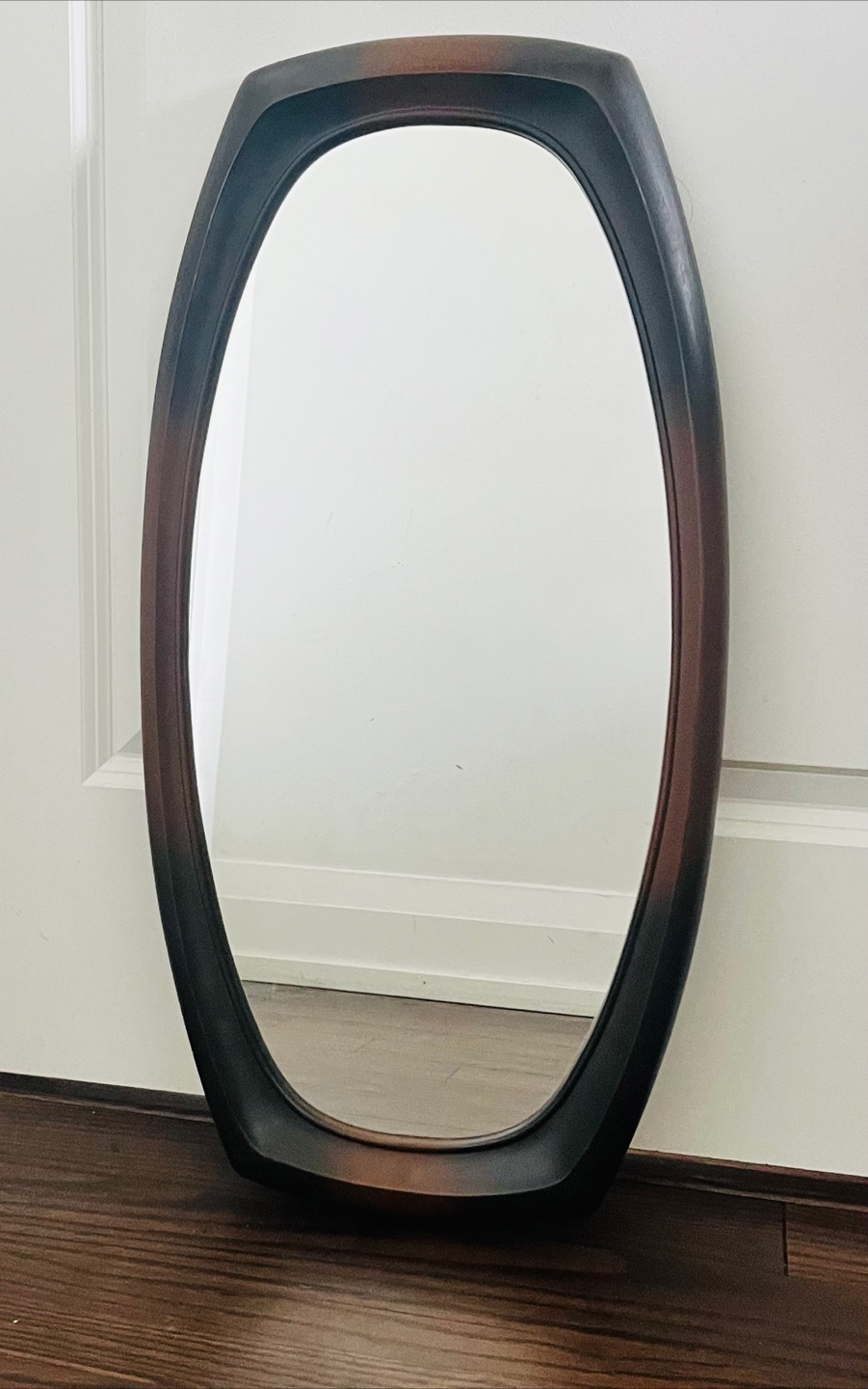 Mirror-Vintage 1960s Syrocco Mid Century Modern Oval Mirror - photo 3