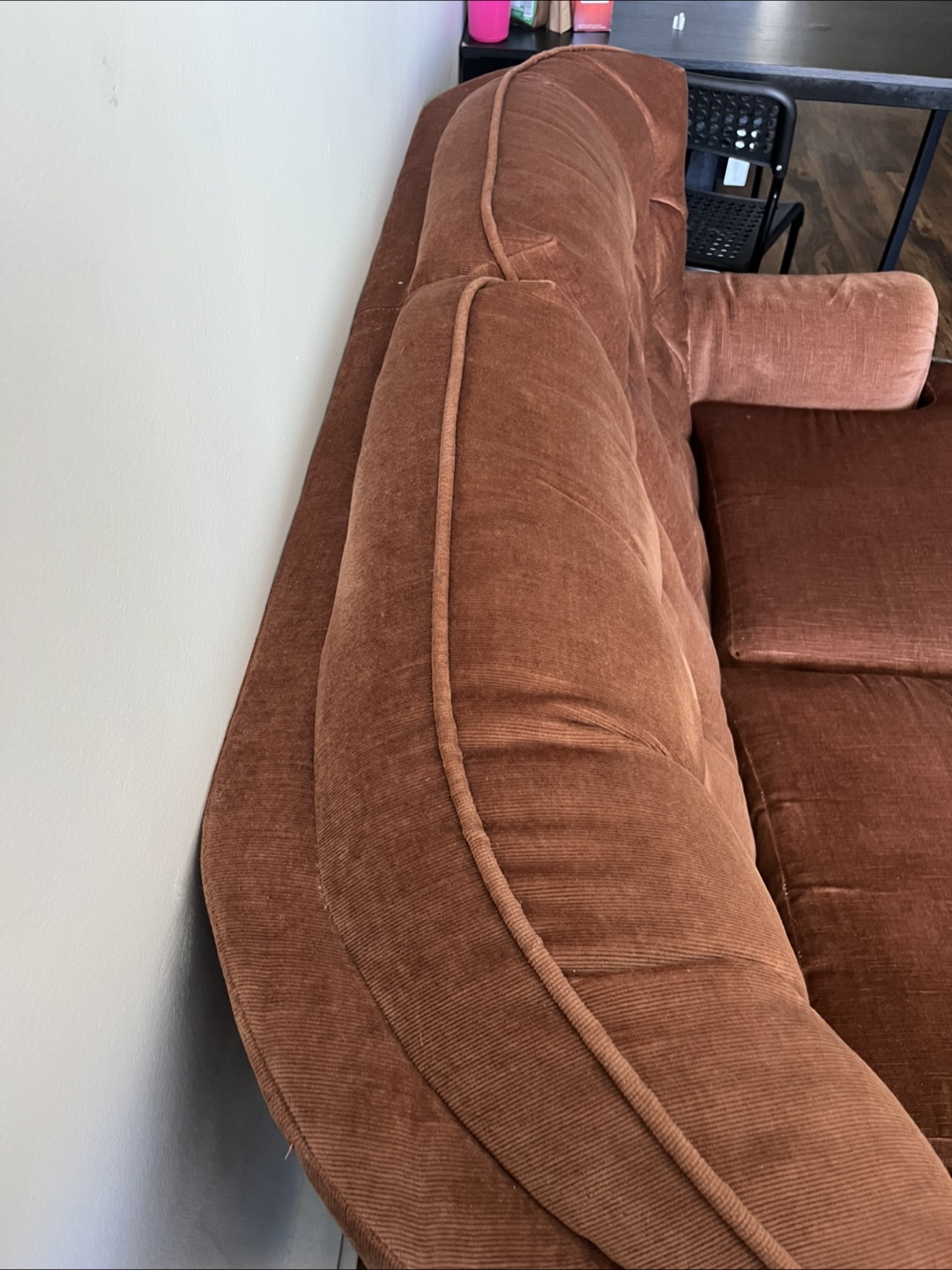 Vintage Brown Corduroy Sofa - photo 2