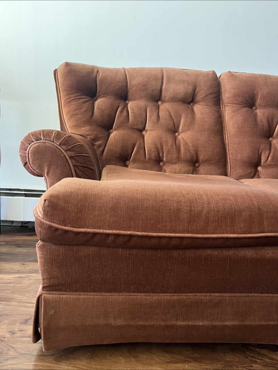Vintage Brown Corduroy Sofa - photo 3