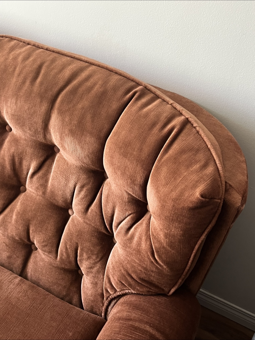 Vintage Brown Corduroy Sofa - photo 4