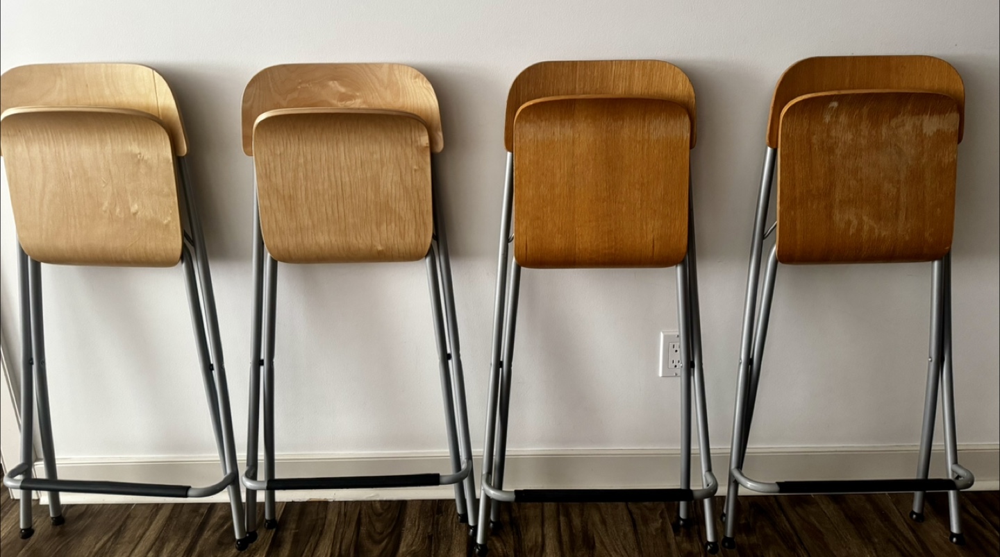 Set of 3 IKEA bar stools (3 left) - photo 2