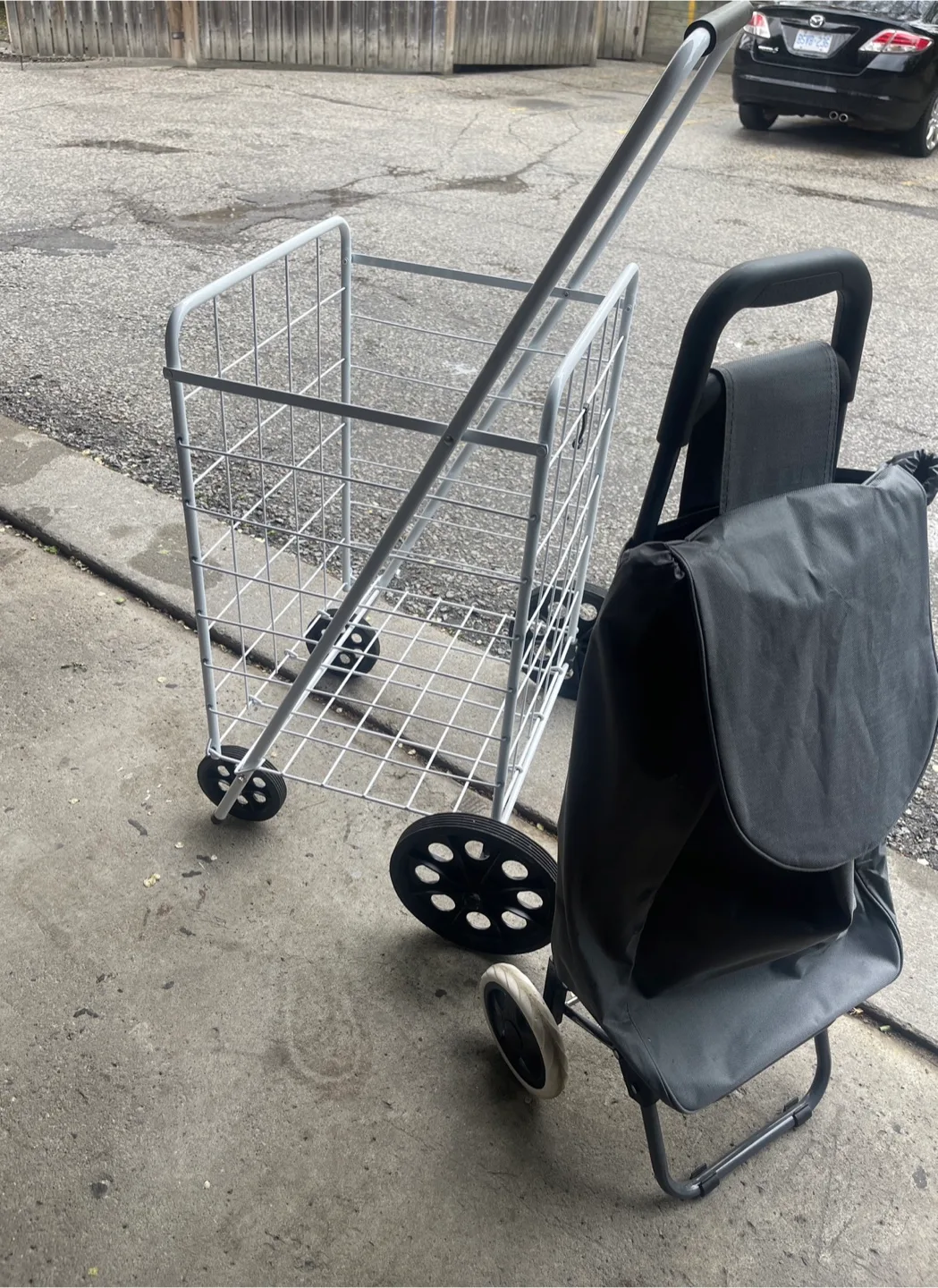 Rolling Shopping Cart and Collapsible Shopping Bag thumbnail
