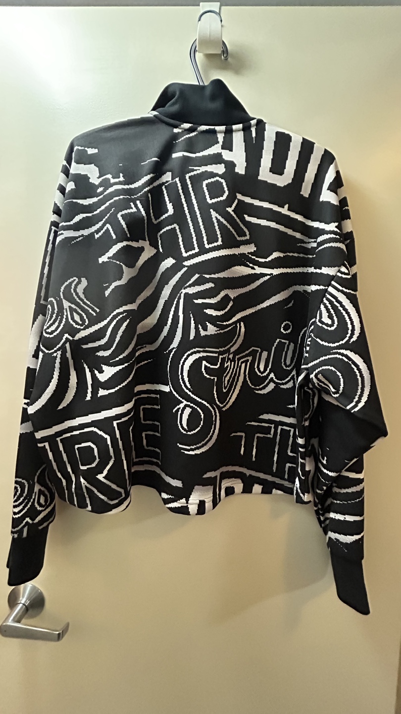 Adidas Women's Size Large Black and White Cropped - photo 3