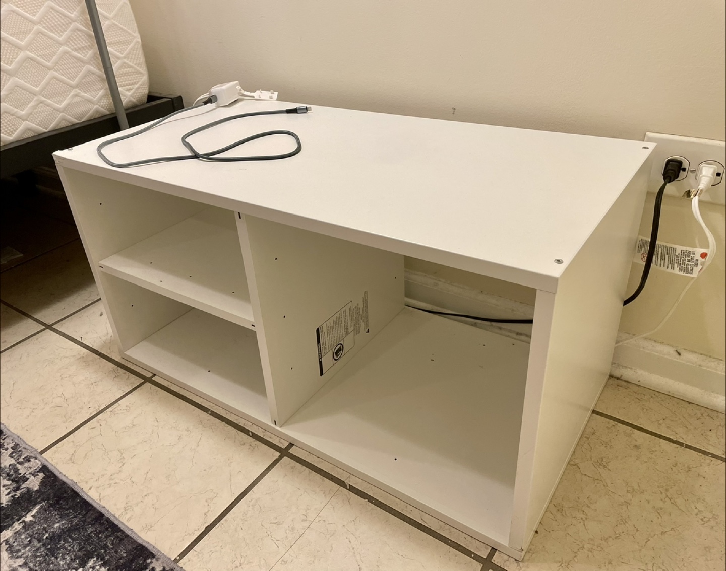 White Wooden Storage Cube Organizer