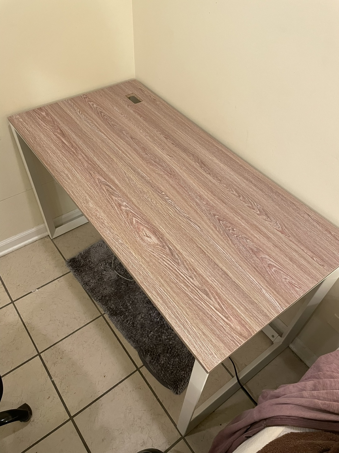 Modern White and Wood Computer Desk
