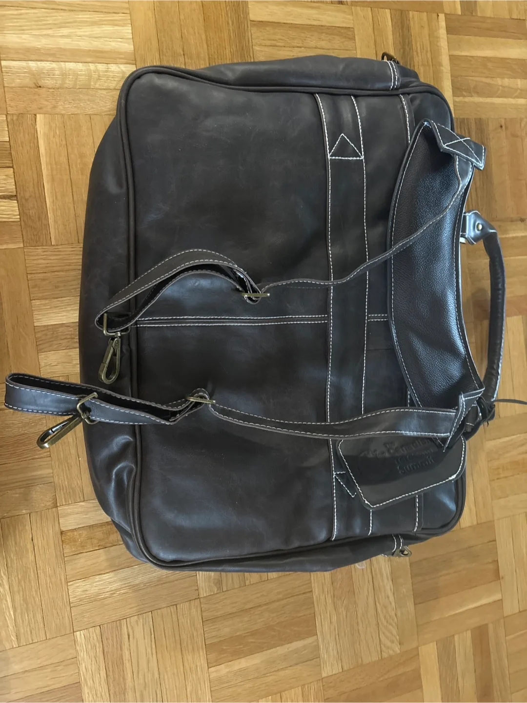 Brown Leather-look Laptop/Work Bag image indicator(3)