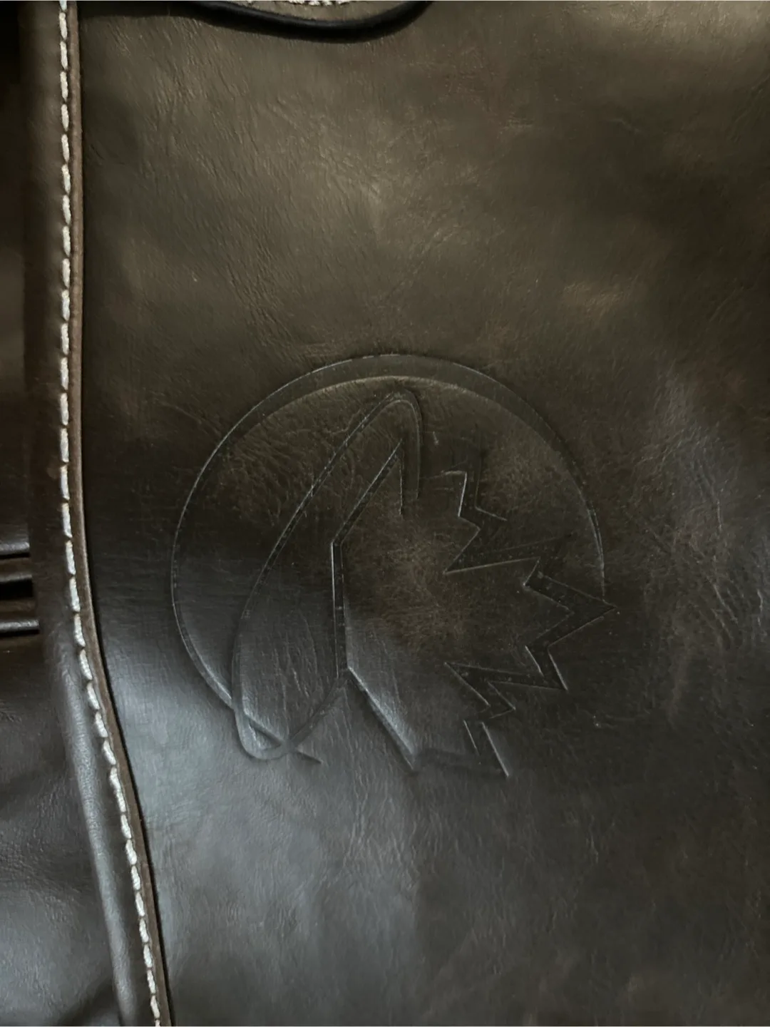 Brown Leather-look Laptop/Work Bag image indicator(7)