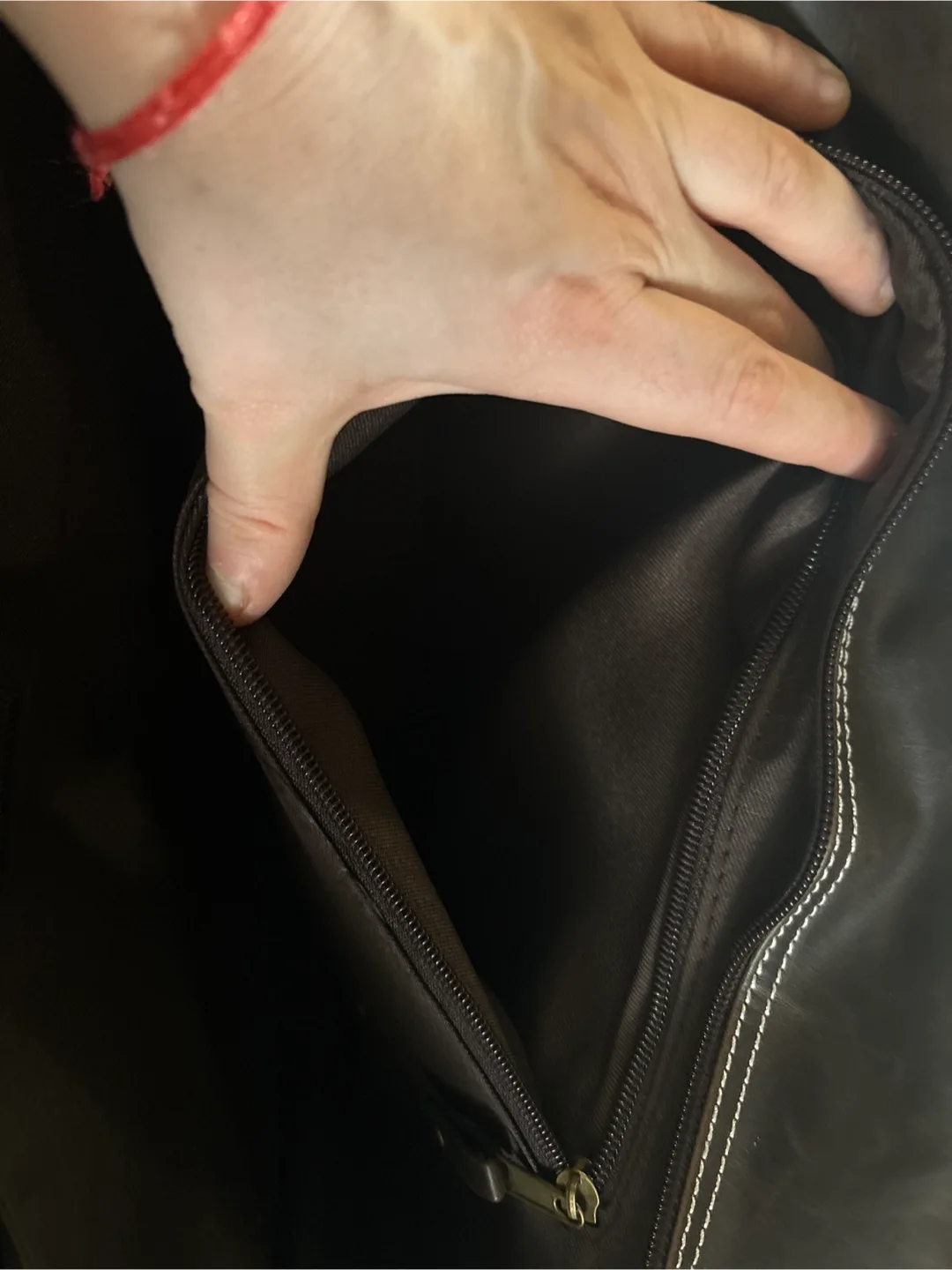 Brown Leather-look Laptop/Work Bag image indicator(5)