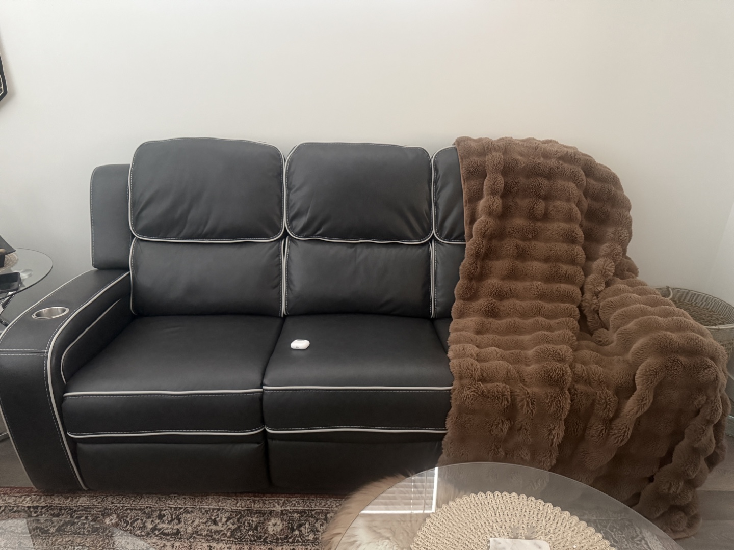 Reclining Leather Furniture Set - Loveseat, Recliner