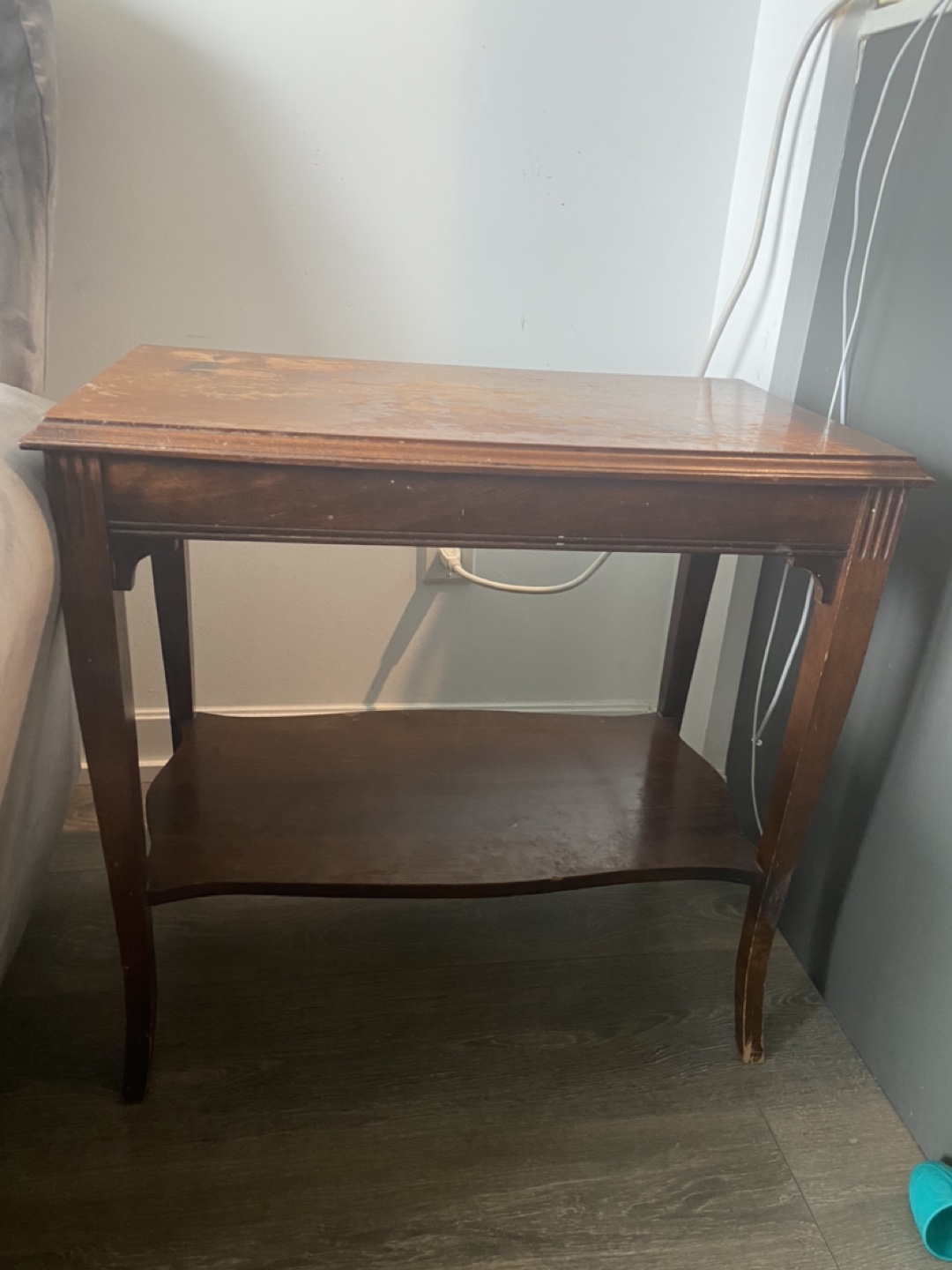 Vintage Wooden End Table #freecycle