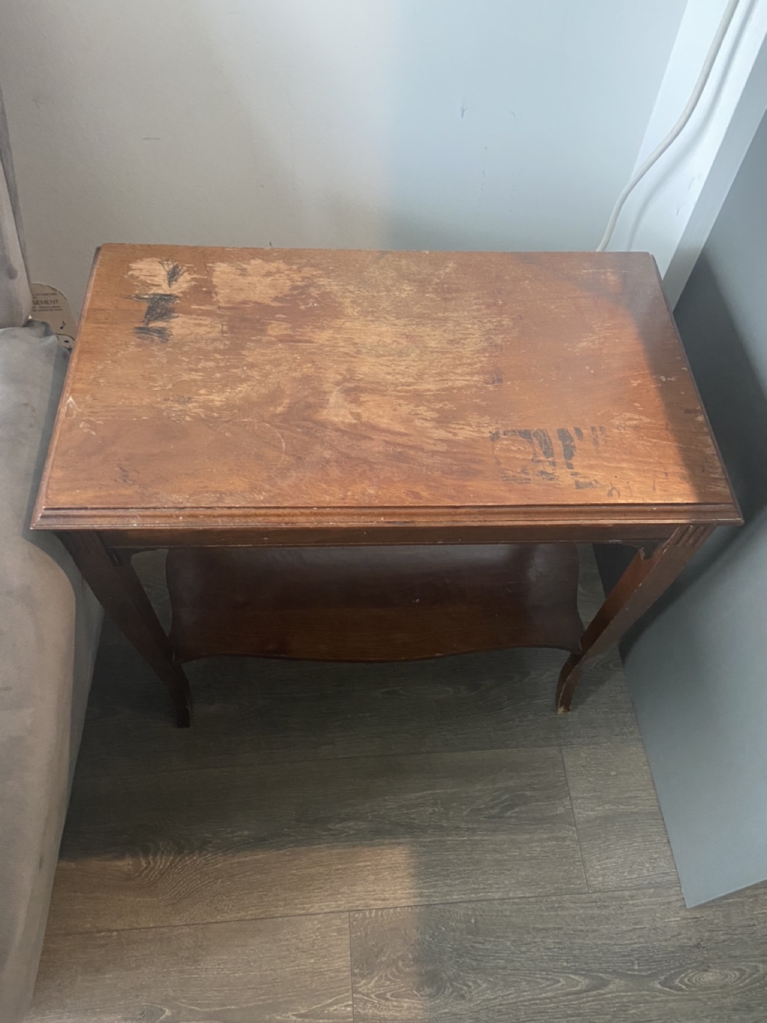 Vintage Wooden End Table #freecycle - photo 2