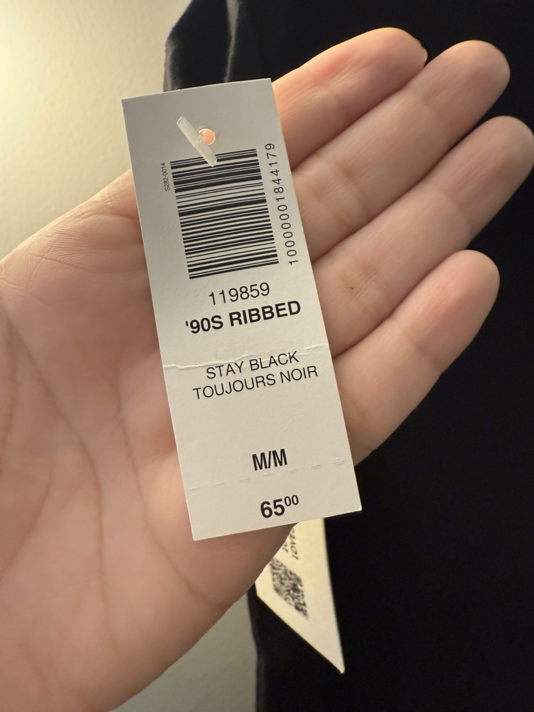 Aritzia Denim Forum 90s Ribbed Black Mini Dress - photo 3