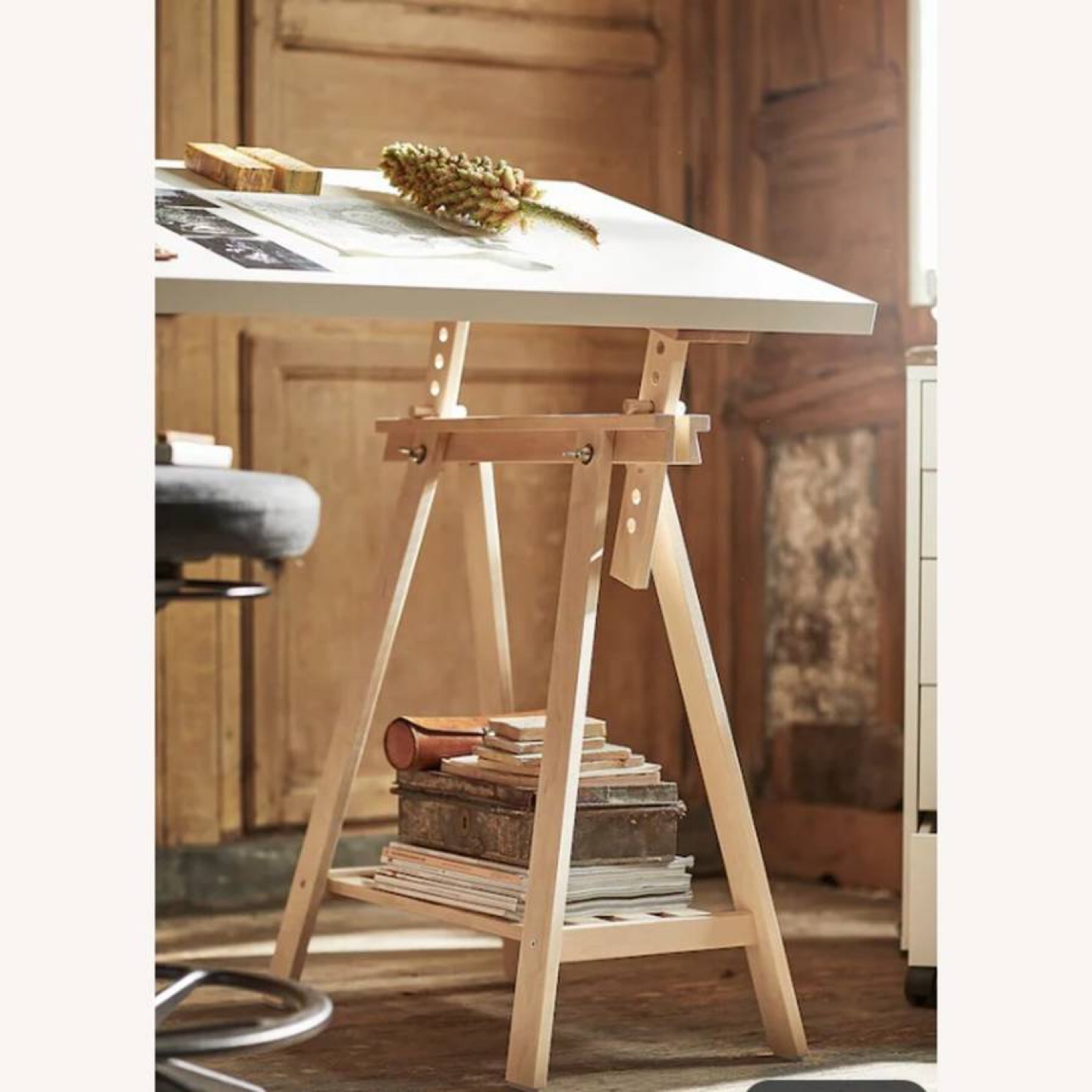 IKEA Adjustable Height Table with chair