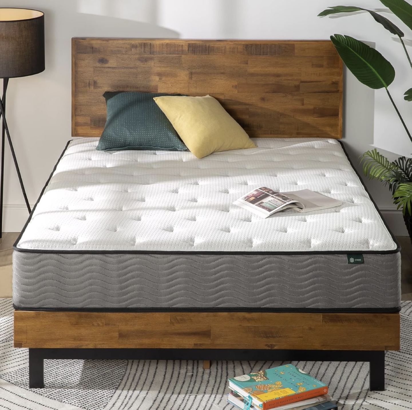 Clean Full size mattress with metal bed frame