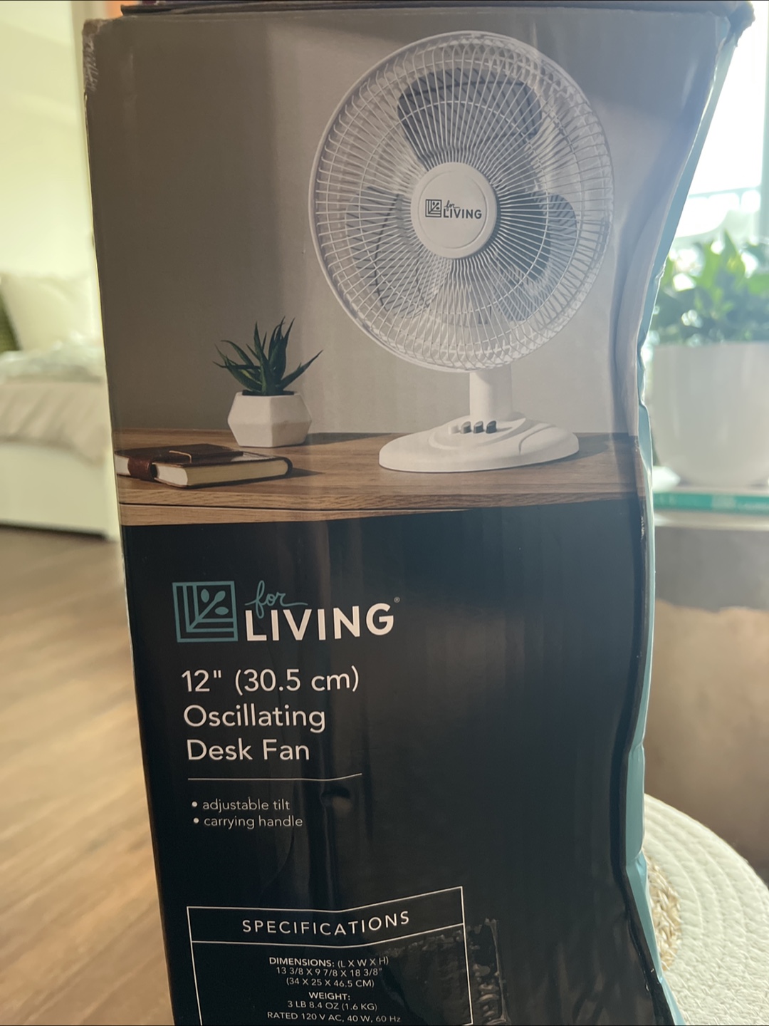 12" For Living Oscillating Desk Fan - New in Box - photo 3