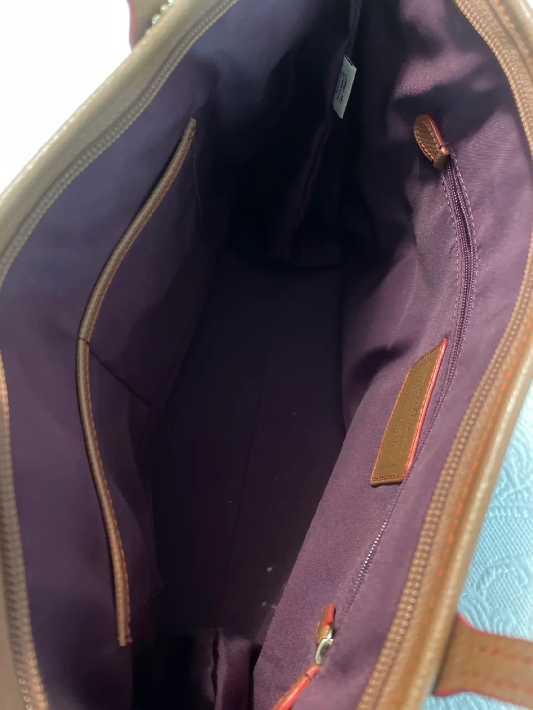 Coach Tote Bag - Navy Blue & Brown Leather image indicator(5)