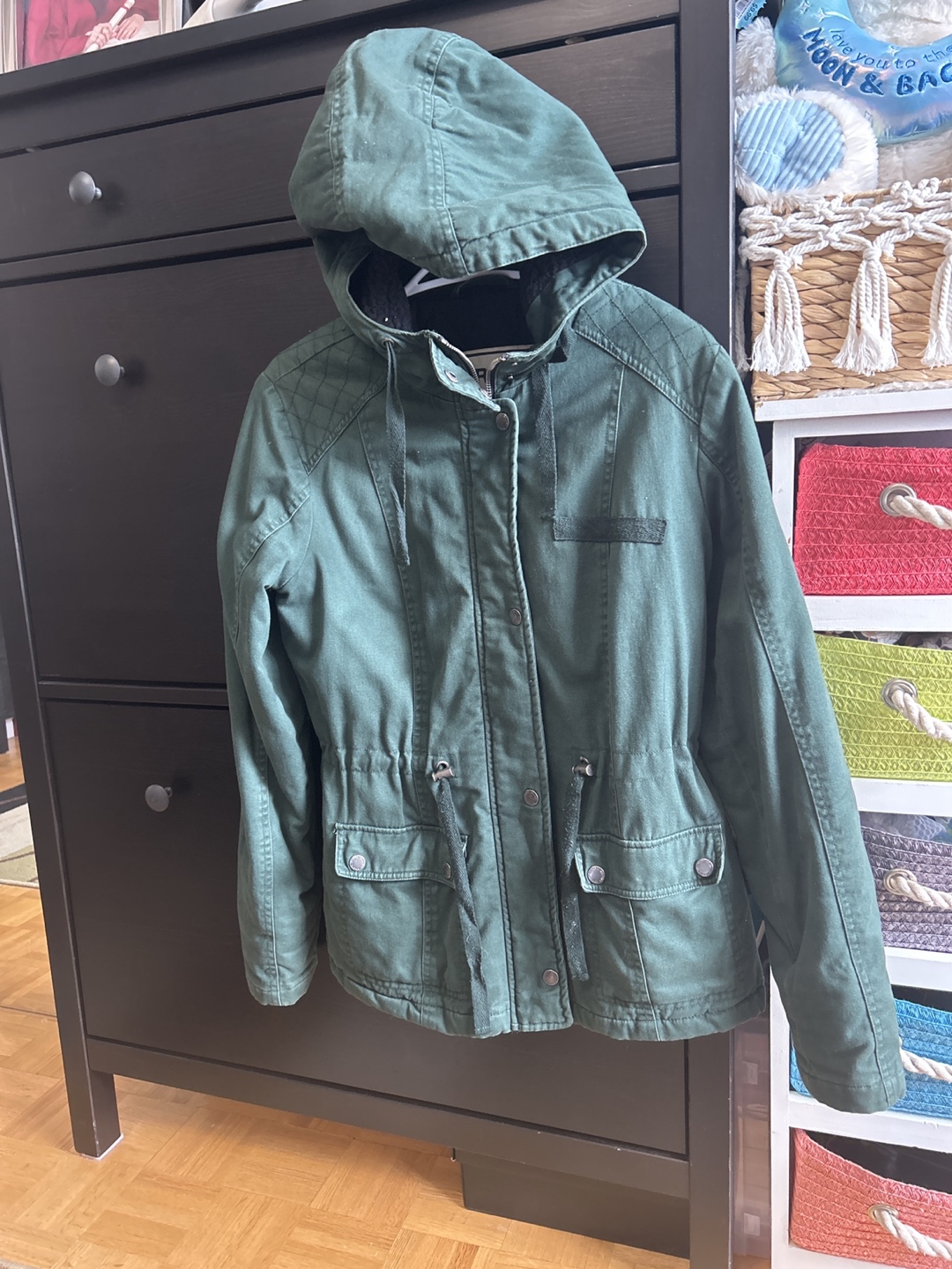 Garage Green Hooded Jacket Size Small