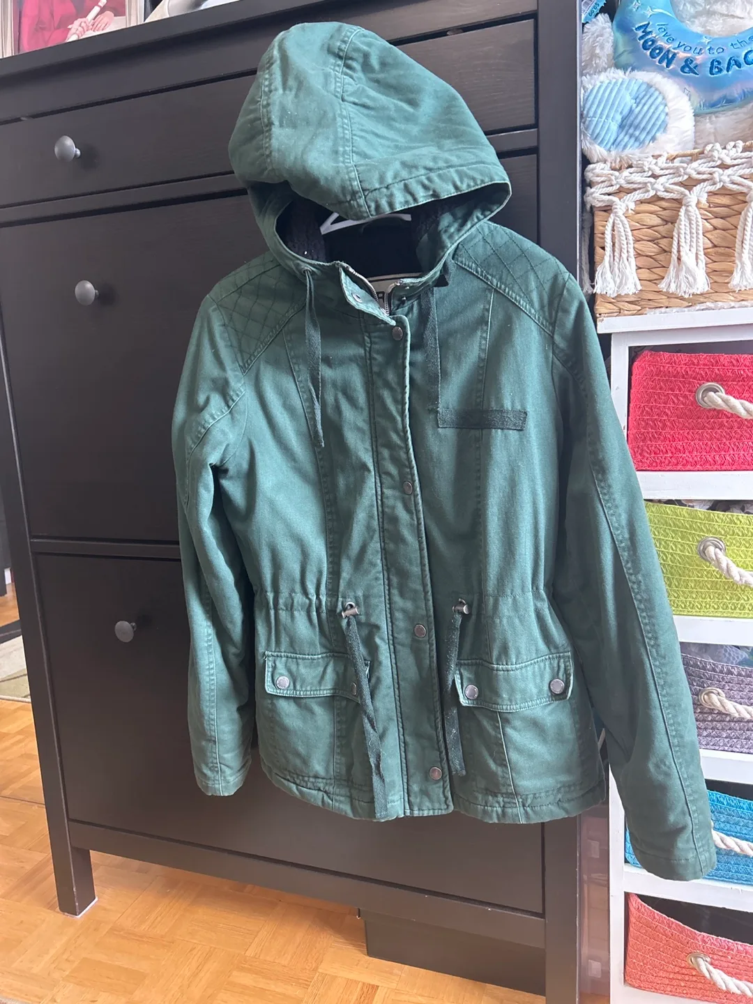 Garage Green Hooded Jacket Size Small thumbnail