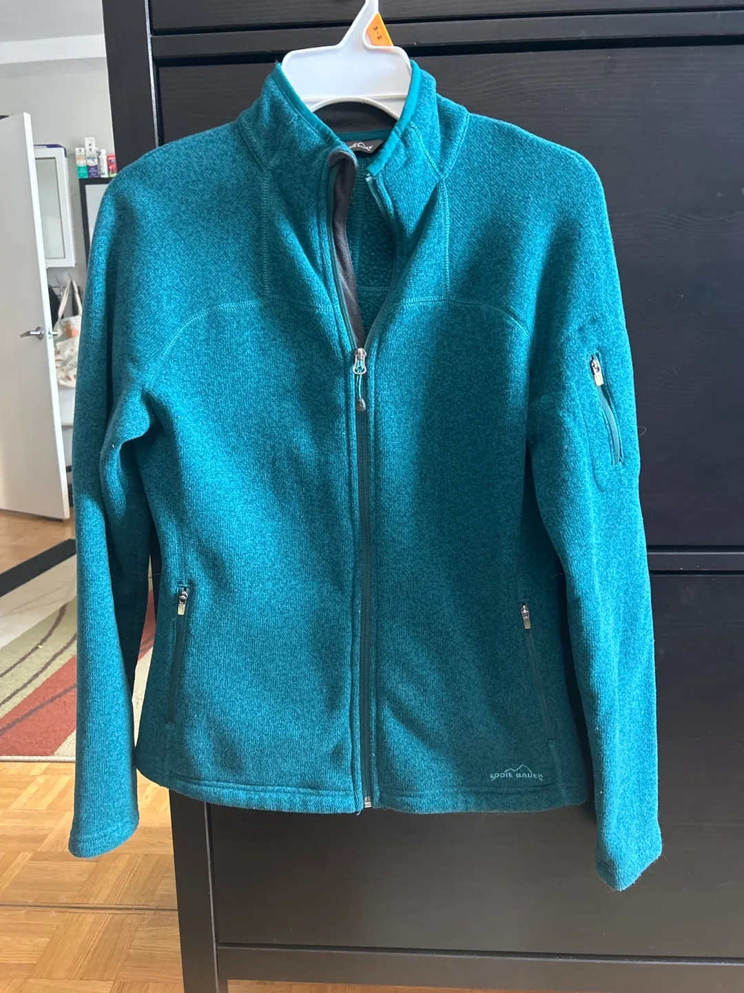 Eddie Bauer Teal Fleece Jacket - Size Medium thumbnail