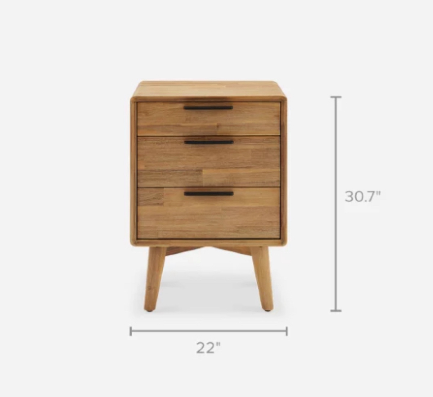 Mid-Century 3-Drawer Castlery console. Acacia wood - photo 4