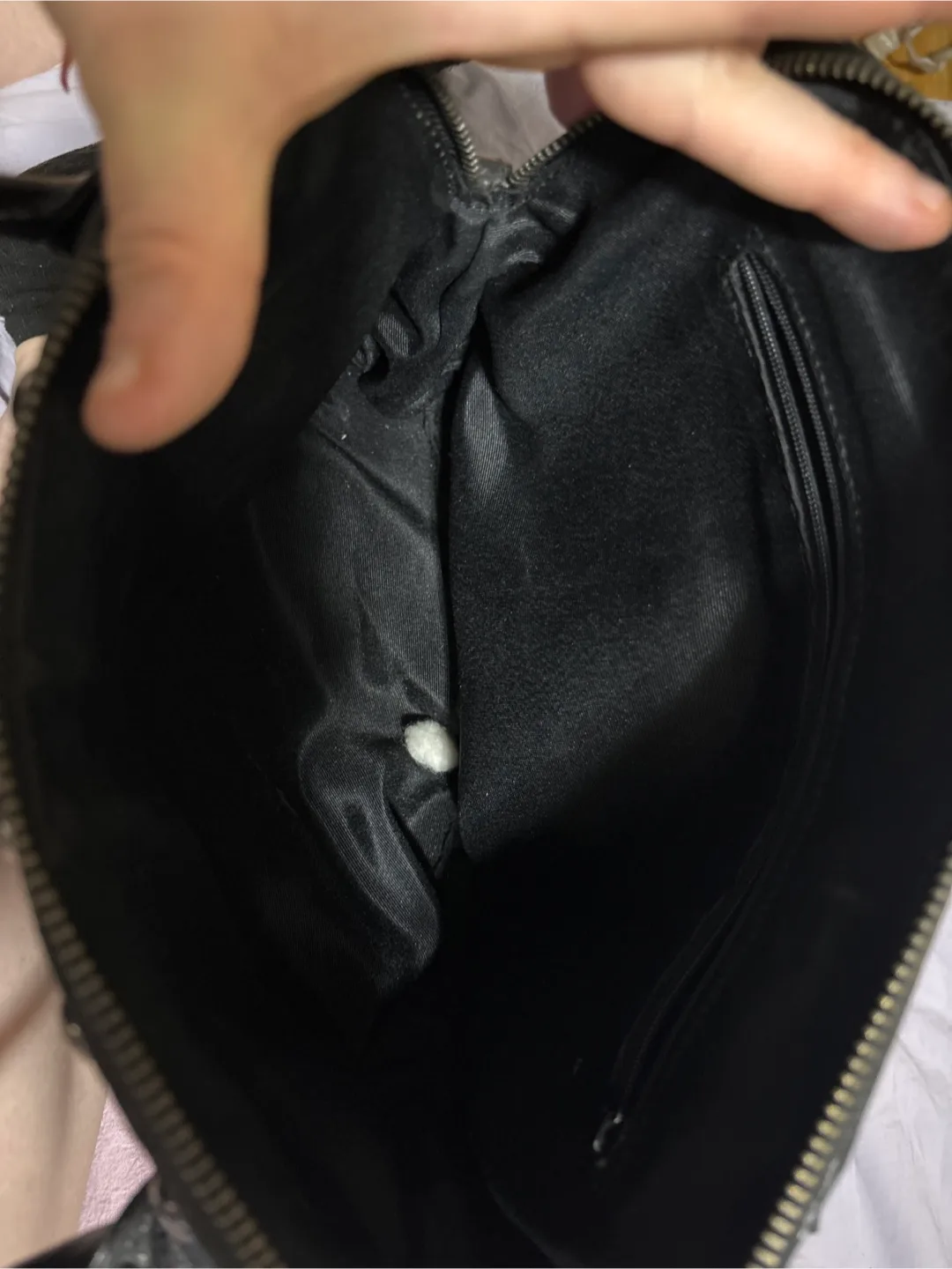 Black Leather Handbag with Studs image indicator(4)