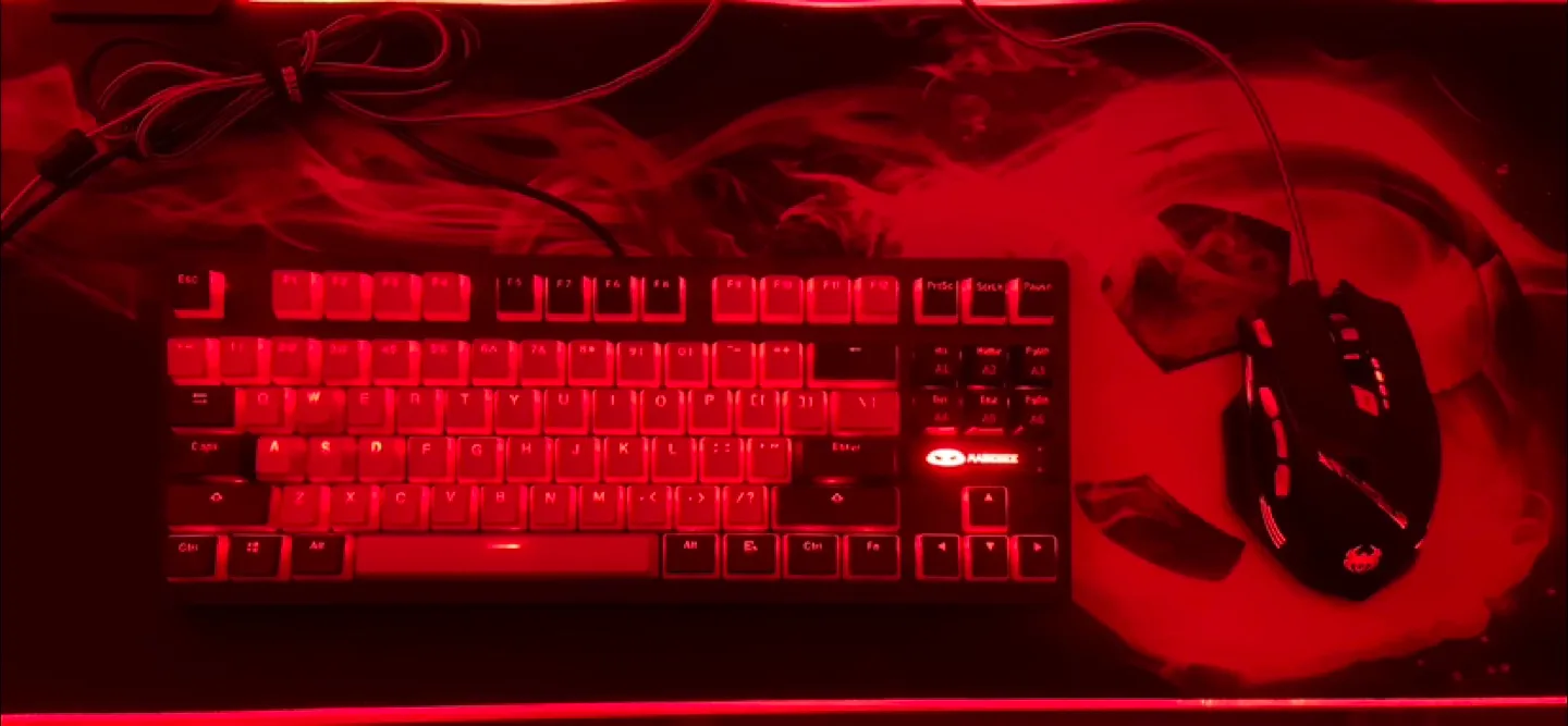 Red Gaming keyboard and Mouse