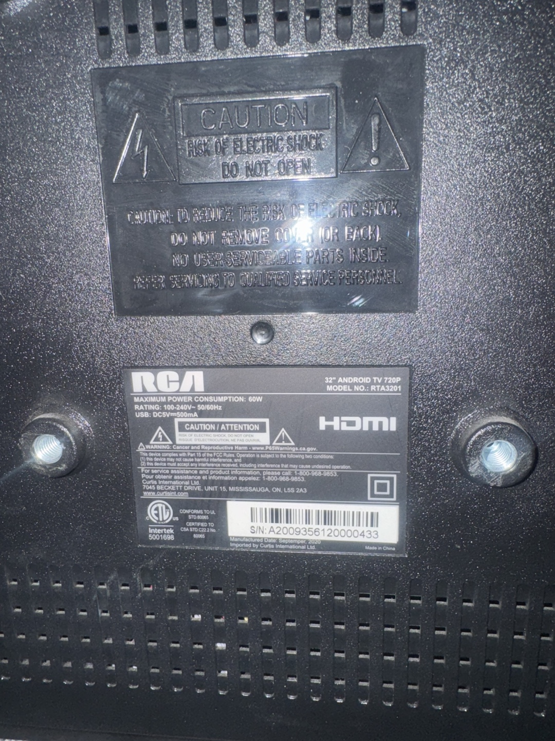 RCA 32" Android Smart TV - Model RTA3201 - photo 3