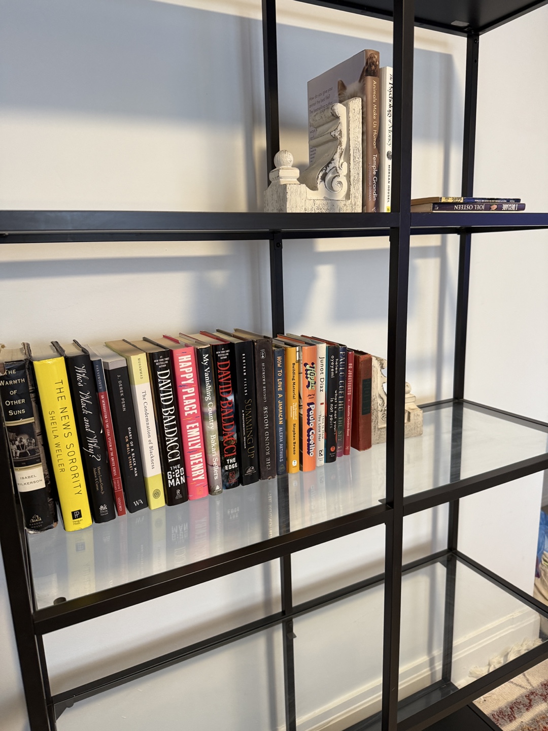 Black Metal and Glass Bookcase - photo 4