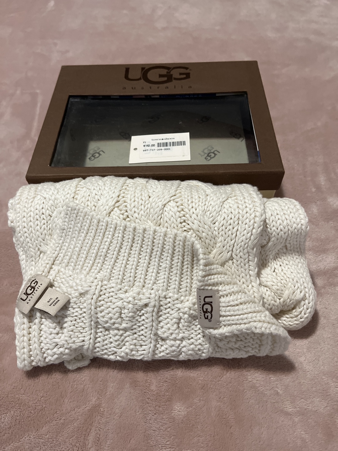 UGG Australia Cable Knit Cream Sweater