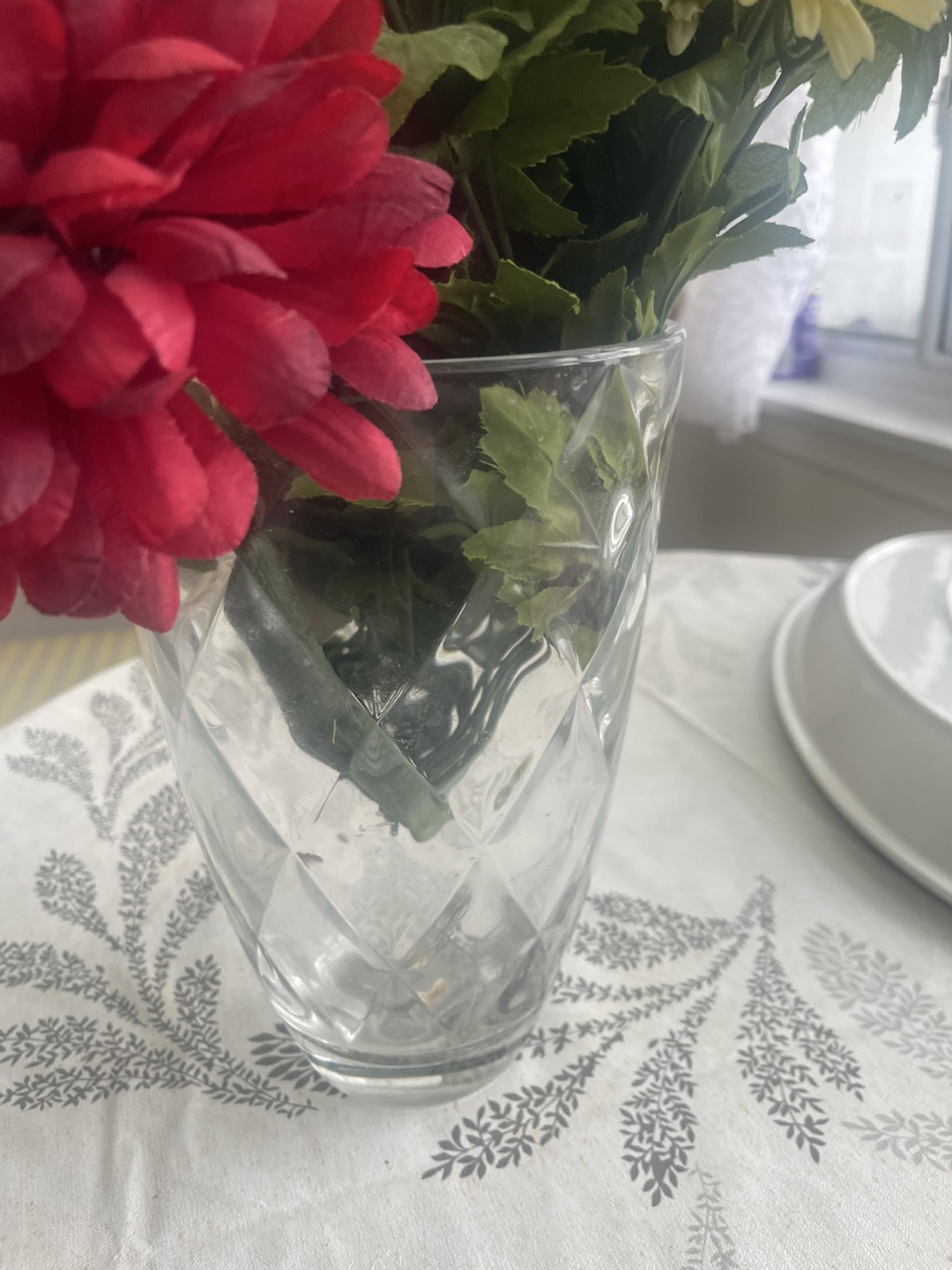 Artificial Flower Arrangement in Glass Vase - photo 3