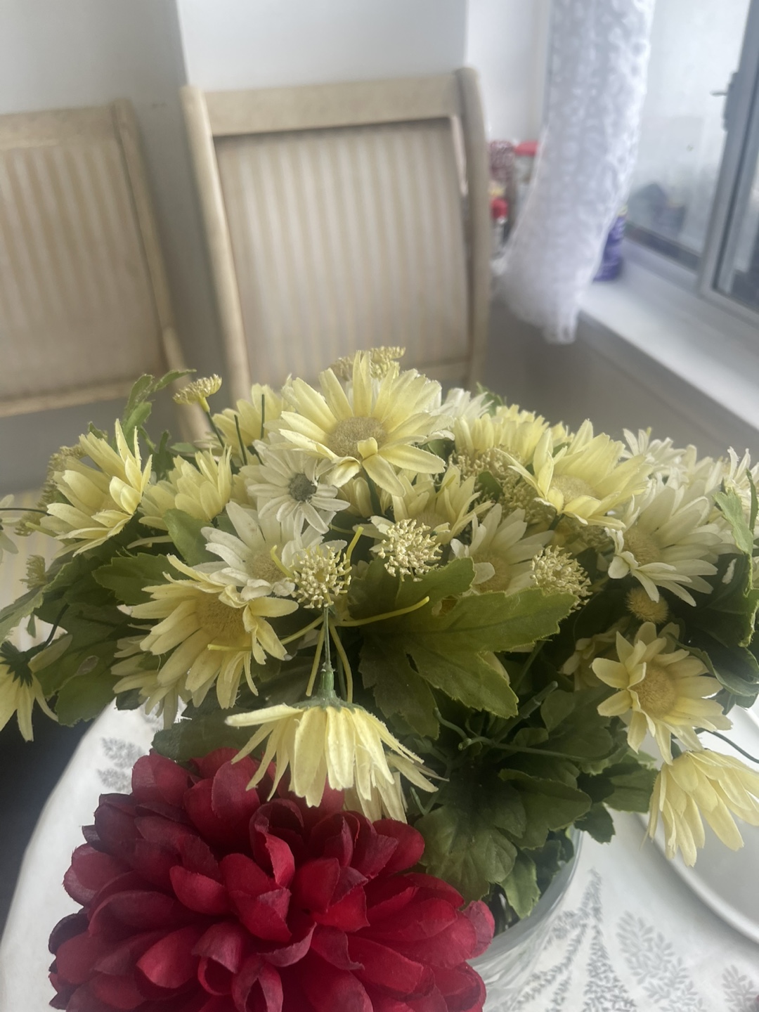 Artificial Flower Arrangement in Glass Vase - photo 4