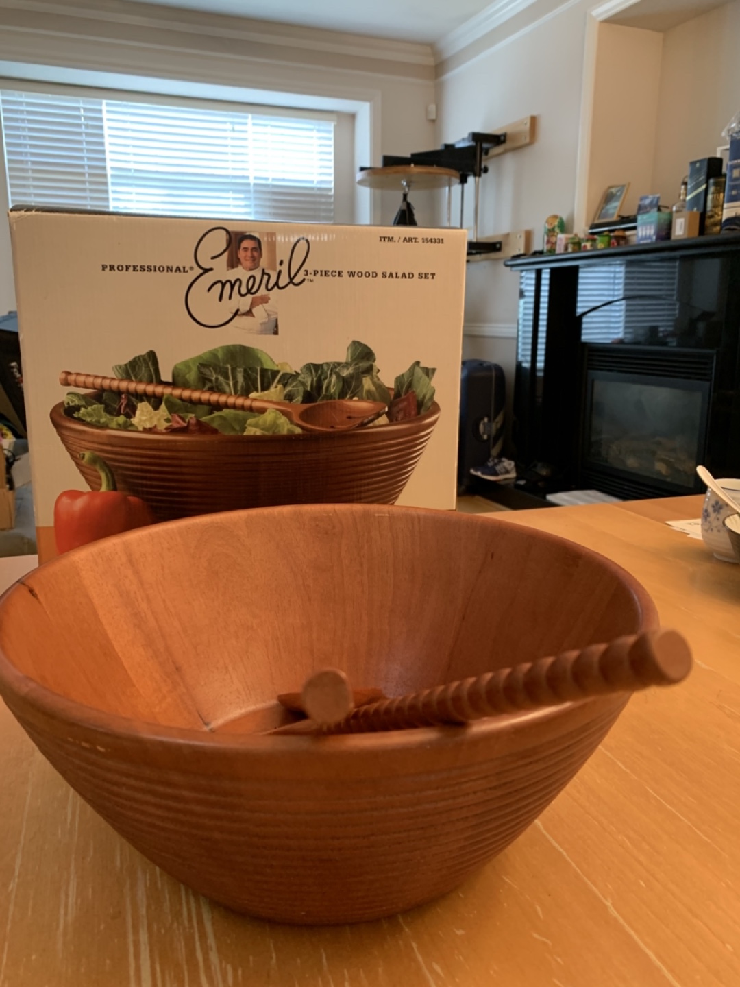 Emeril Lagasse Professional 3-Piece Wood Salad Bowl Set