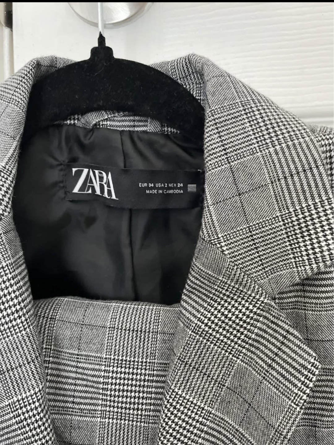 Zara Grey Plaid Blazer Pant Suit - photo 3