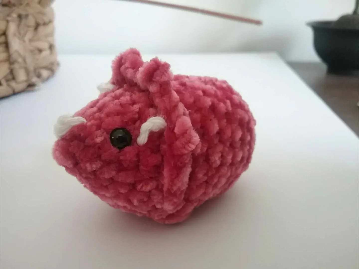 Adorable Crochet Triceratops Plushie thumbnail
