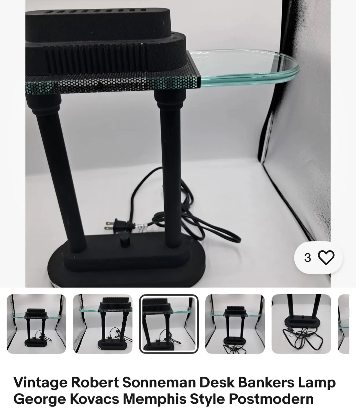 💡Vintage Robert Sonneman for George Kovacs Bankers Lamp image indicator(3)