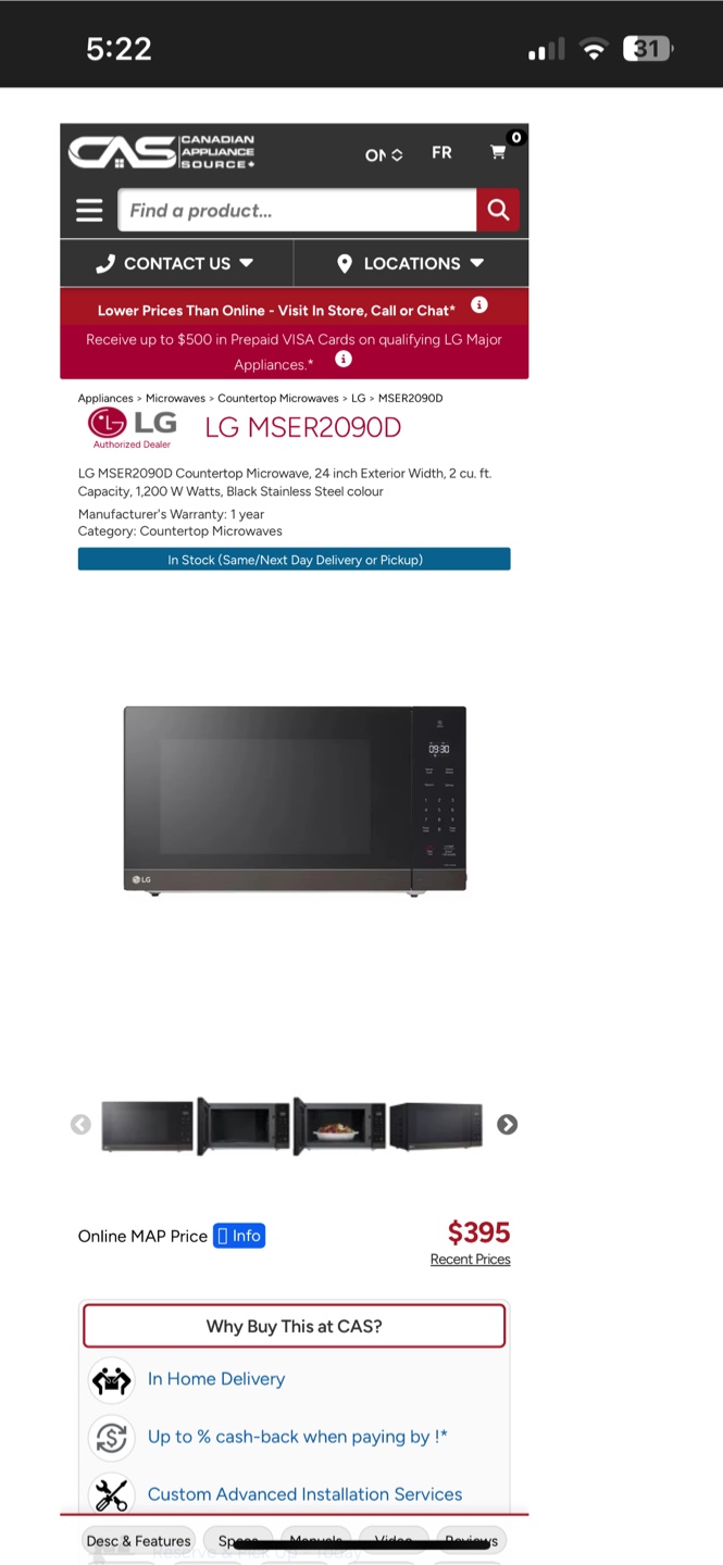 LG Microwave - Stainless Steel - photo 5