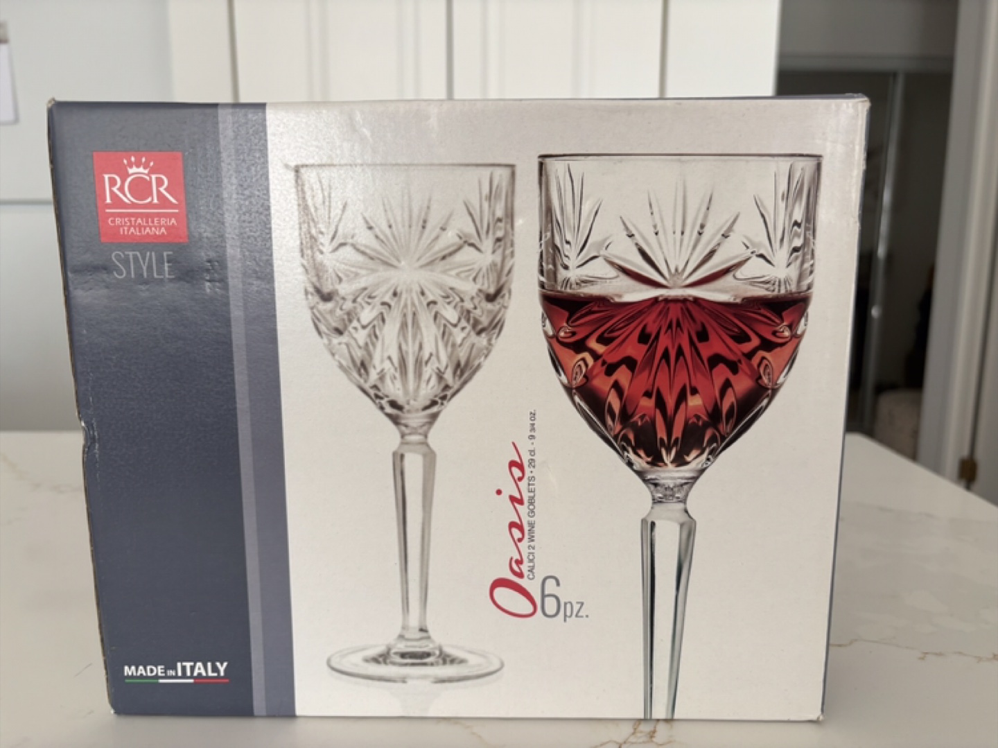 RCR Cristalleria Italiana Oasis Wine Goblets - Set of 6