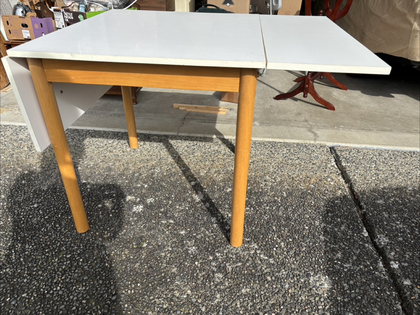 IKEA  White Drop Leaf Table💚 - photo 3