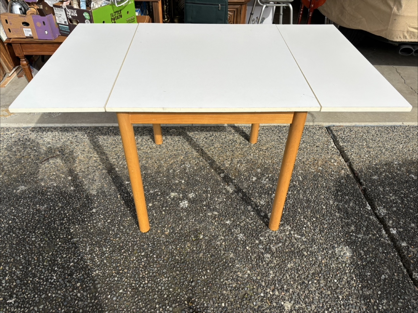 IKEA  White Drop Leaf Table💚 - photo 2